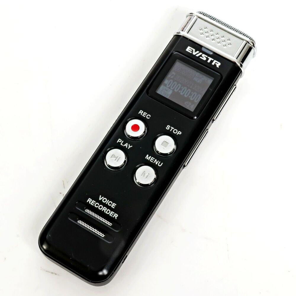 Evistr L157 Black 16GB High Capacity Rechargeable Digital Voice Recorder Used